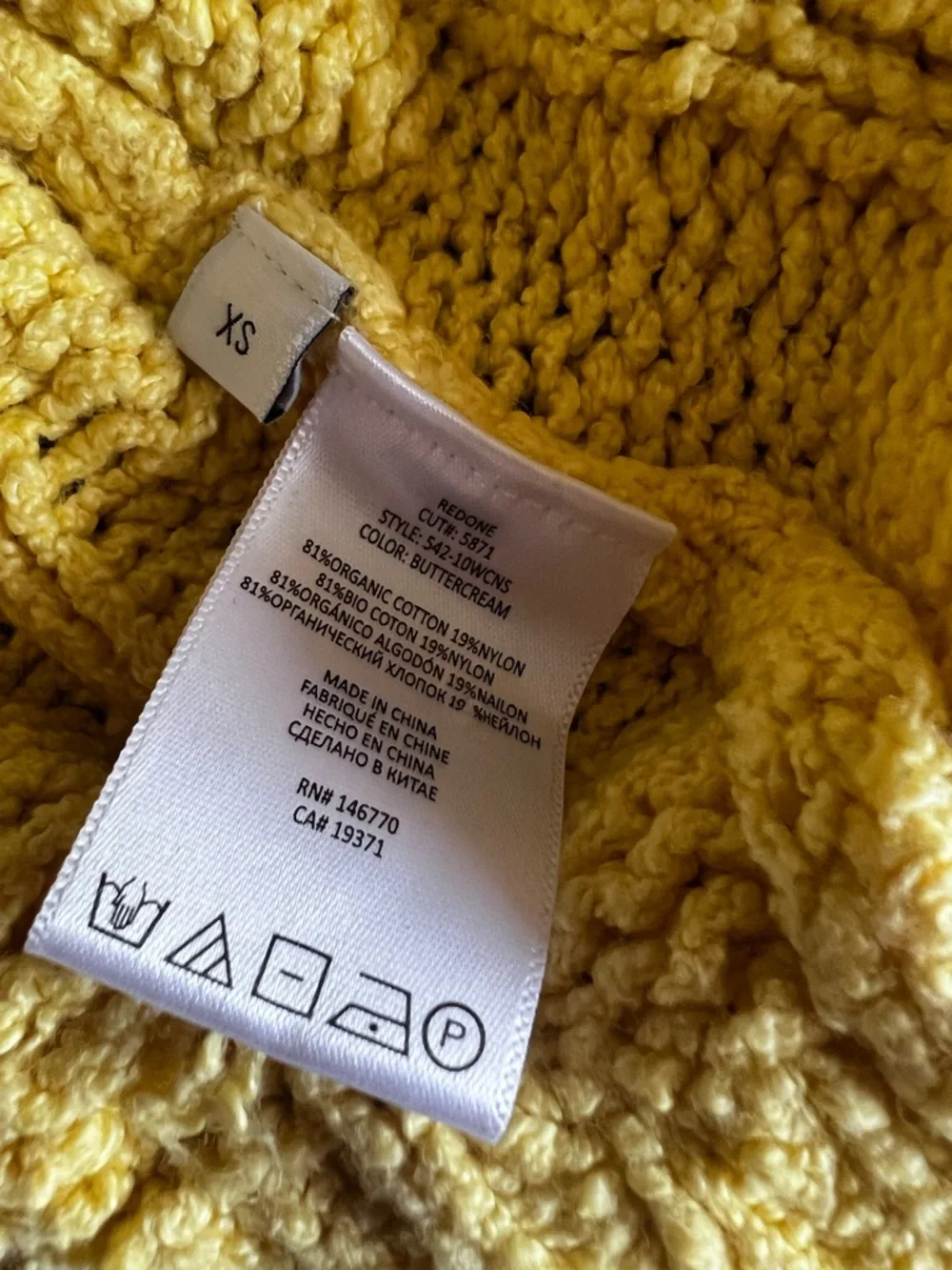 Redone yellow sweater small - Picture 3 of 4